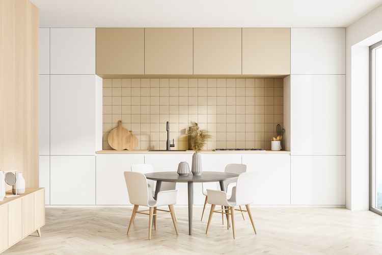 Ilustrasi dapur minimalis, Ilustrasi dapur modern.