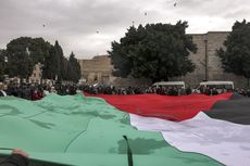 Saat Bendera Palestina Raksasa Diarak di Betlehem, Tempat Kelahiran Yesus...