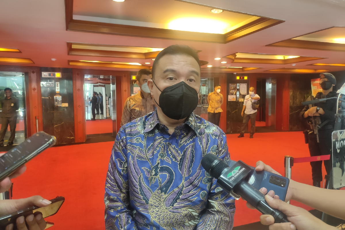 Ketua Harian DPP Partai Gerindra Sufmi Dasco Ahmad saat ditemui di Kompleks Parlemen Senayan, Jakarta, Selasa (12/10/2021).