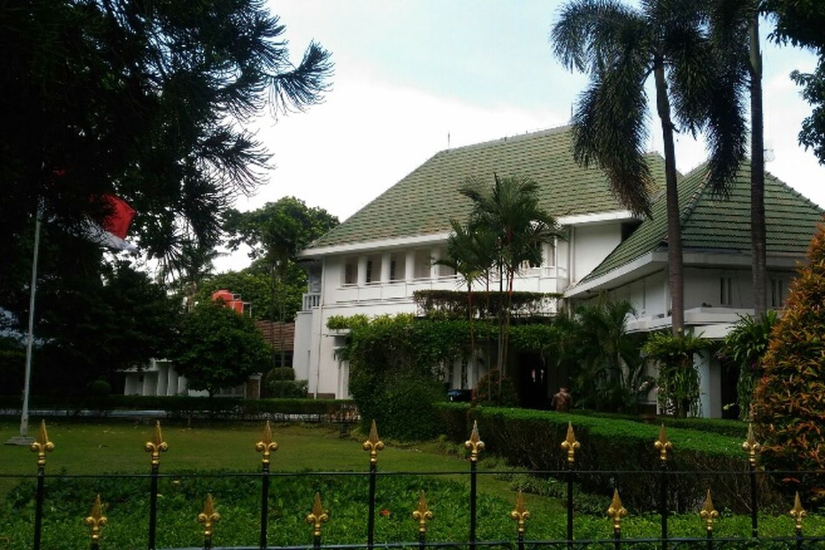 Rumah dinas Gubernur DKI Jakarta di Jalan Taman Suropati, Menteng, Jakarta Pusat, Rabu (22/11/2017).