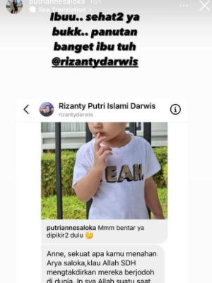 Jawaban Putri Anne untuk komentar jahat netizen.