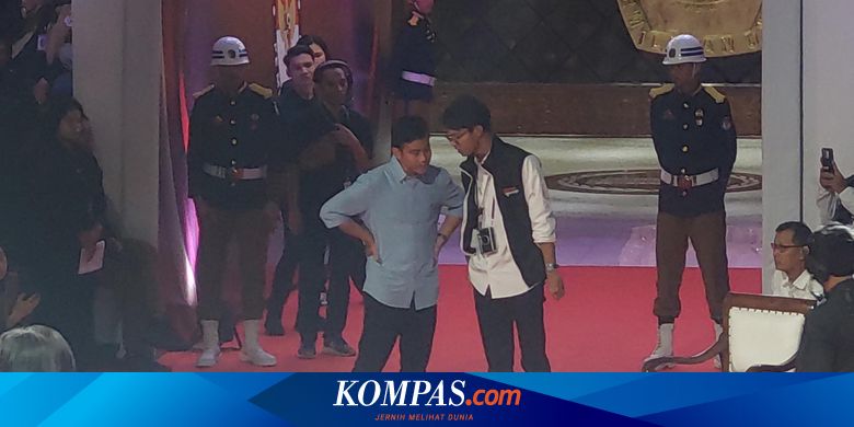 Jeda Debat Capres, Gibran Terlihat Ngobrol dengan Alam Ganjar