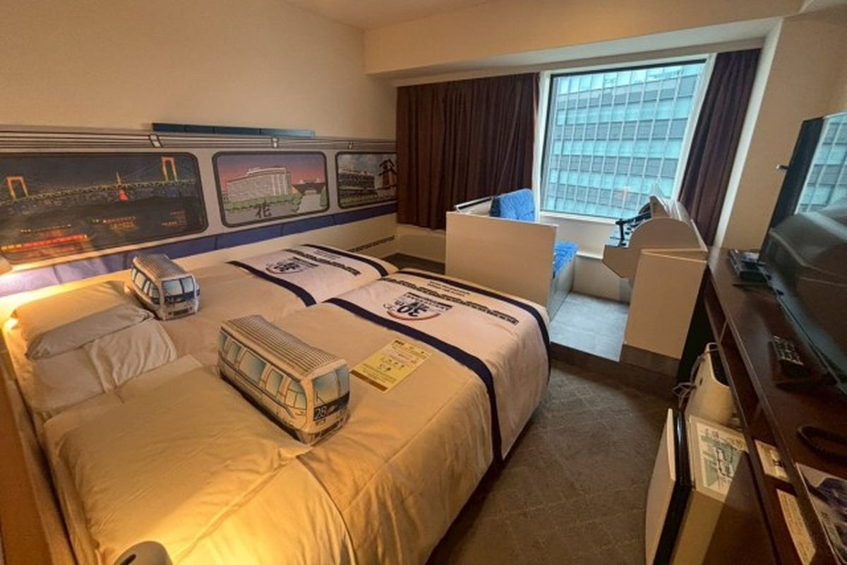 Kamar Hotel Bertema Kereta Api di Jepang yang Bikin Wisatawan Penasaran