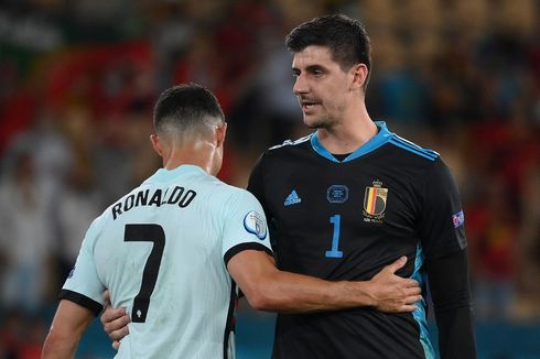 Kata-kata yang Diucapkan Ronaldo ke Courtois Usai Laga Belgia Vs Portugal