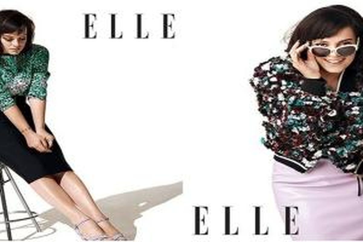 Berbagi pose Lily Allen dengan padu padan busana glamour