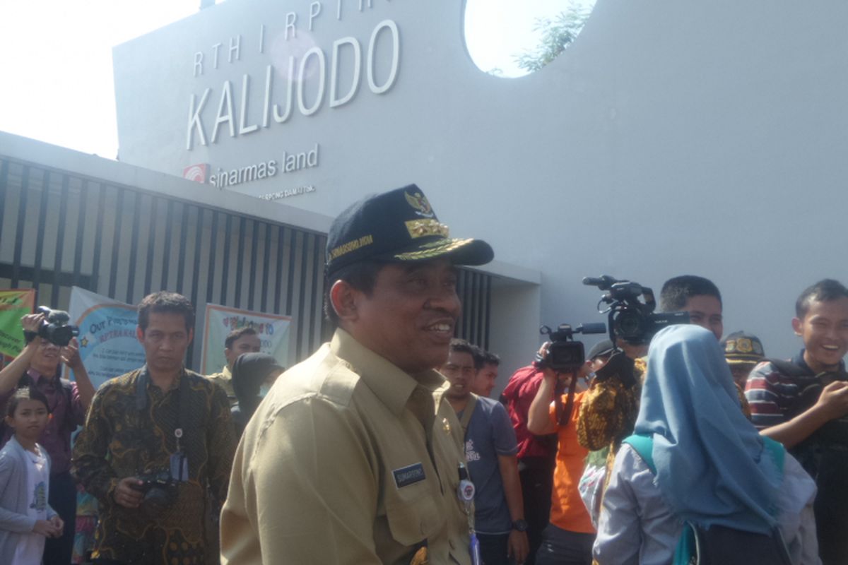 Plt Gubernur DKI Jakarta Sumarsono mendatangi RPTRA Kalijodo di Jakarta Barat, Senin (27/3/2017)