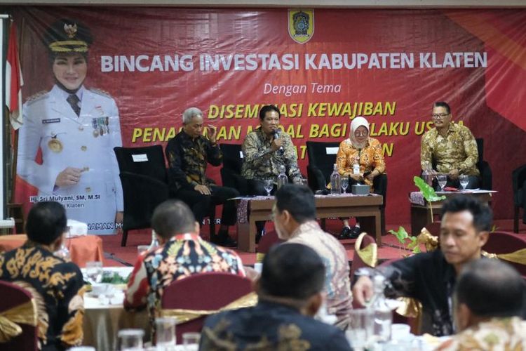 DPMPTSP menggelar acara Bincang Investasi di Ballroom Borobudhur Hotel Grand Tjokro Klaten, Jawa Tengah. 