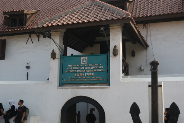 Tampak depan Museum Bahari yang terletak di Jalan Pasar Ikan Nomor 1 Sunda Kelapa, Penjaringan, Jakarta Utara, Selasa (8/10/2019)