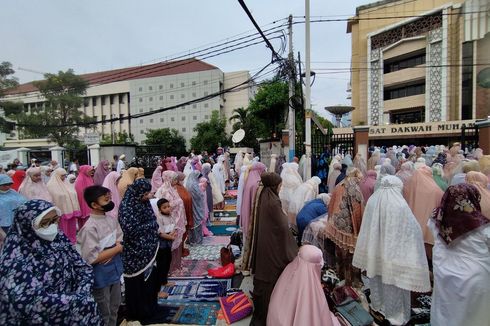 Syukur dan Semringah Jemaah yang Shalat Id di PP Muhammadiyah meski Sempat Diguyur Hujan