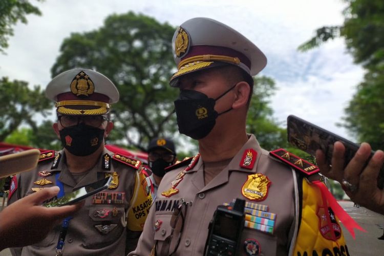 Kepala Korps Lalu Lintas (Korlantas) Polri Irjen Firman Santyabudi di GBK Senayan, Jakarta, Jumat (29/4/2022).  
