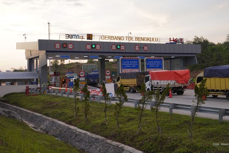 Gerbang Tol Bengkulu di Ruas Jalan Tol Trans Sumatera