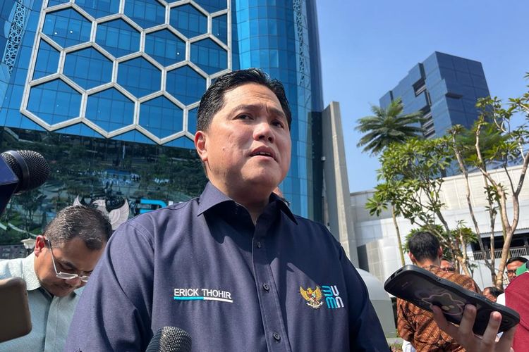 Menteri BUMN Erick Thohir saat ditemui di Kementerian BUMN, Jakarta, Rabu (27/9/2023). 
