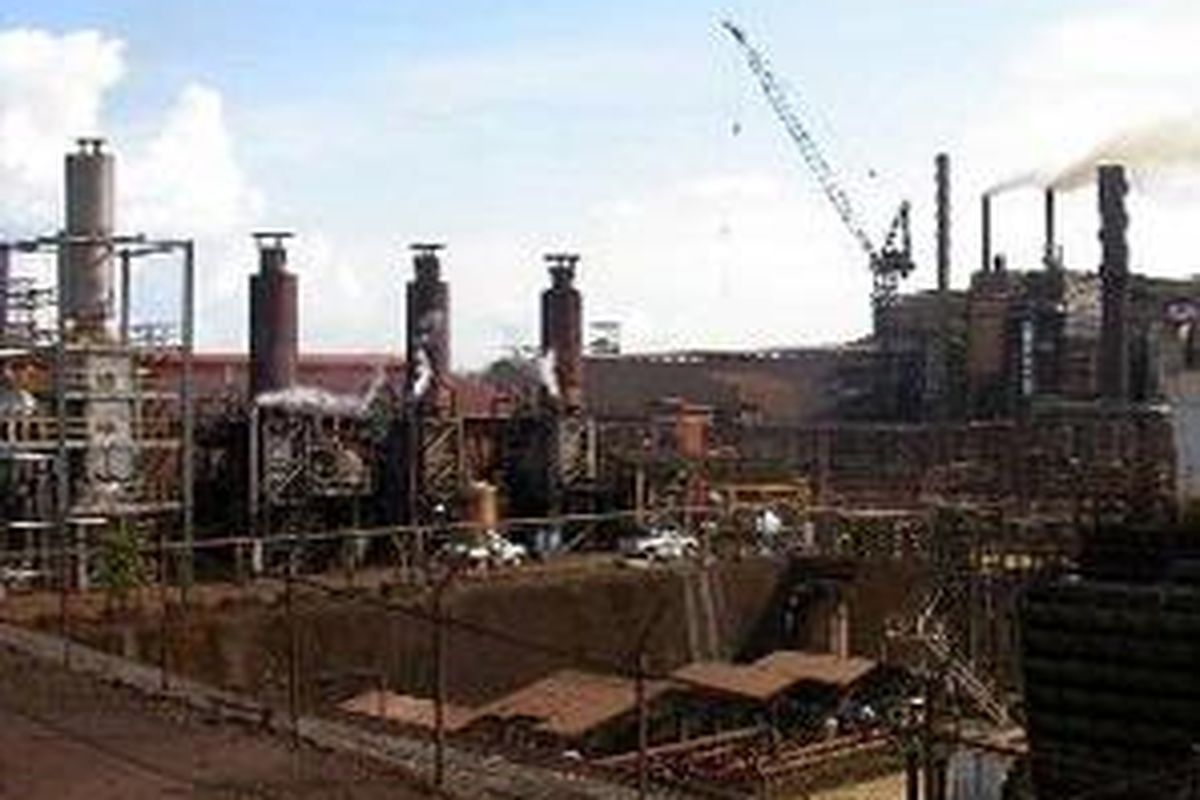 Pabrik pengolahan bijih nikel milik PT Inco yang berlokasi di Sorowako, Sulawesi Selatan. 