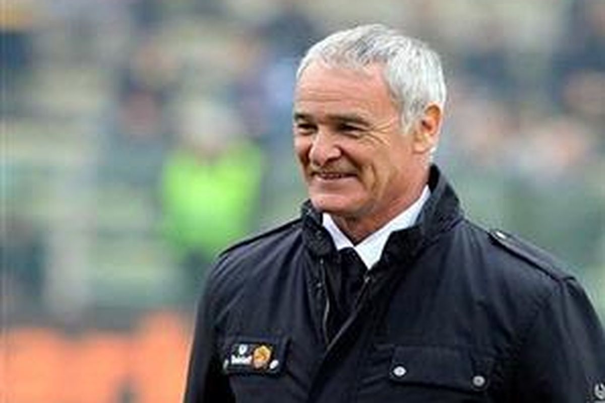 Pelatih AS Roma, Claudio Ranieri.