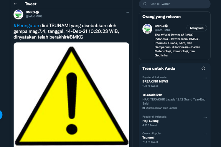 Gempa NTT dan peringatan tsunami