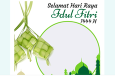 10 Link Download Twibbon Idul Fitri 1444 H dengan Nuansa Ketupat