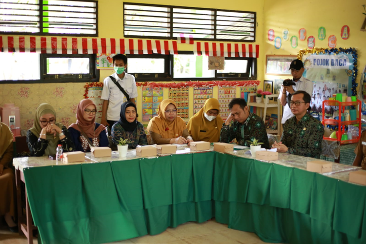 Acara Penilaian Sekolah sehat di UPTD SD Negeri Pabahanan, Kecamatan Pelaihari pada, Senin (16/10/2023) 