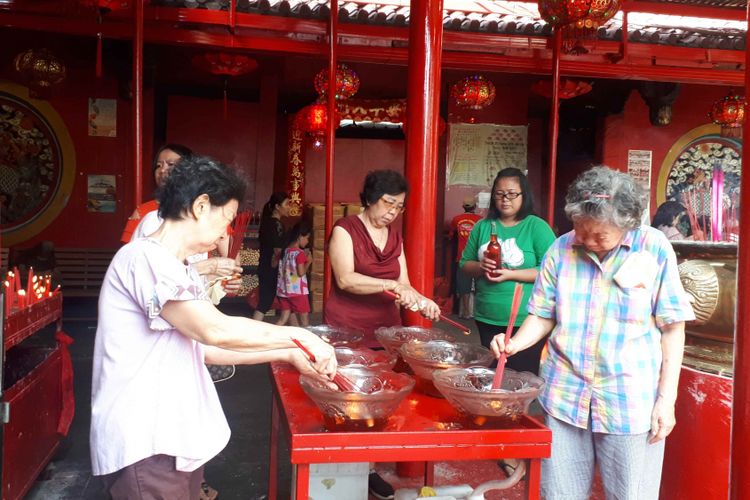 Wihara Dharma Bhakti di Jalan Kemenangan III, Petak Sembilan, Glodok, Jakarta Barat, Senin (4/2/2019). 