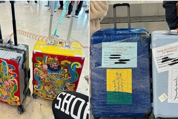 Warga China Pasang Poster Dewa dan Gambar Jimat agar Koper Tak Dicuri di Bandara