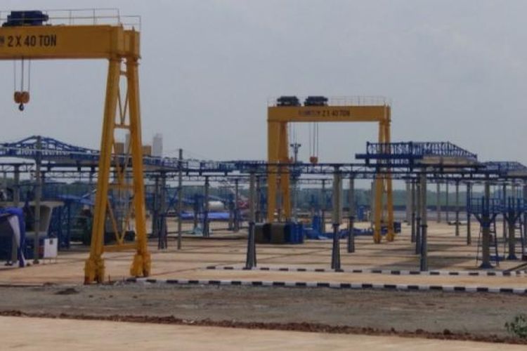 Pabrik precast Wika Beton di Subang, Jawa Barat. 