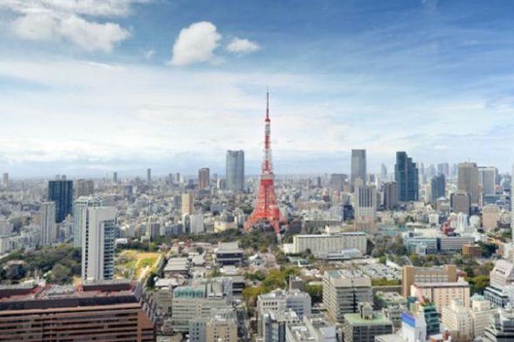 Gedung perkantoran di Tokyo Jepang