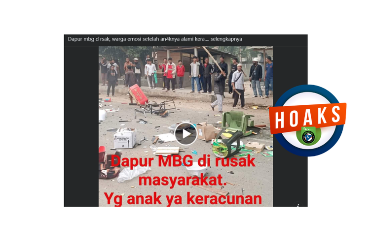 INFOGRAFIK: Muncul Hoaks Dapur MBG Dirusak Warga yang Anaknya Keracunan