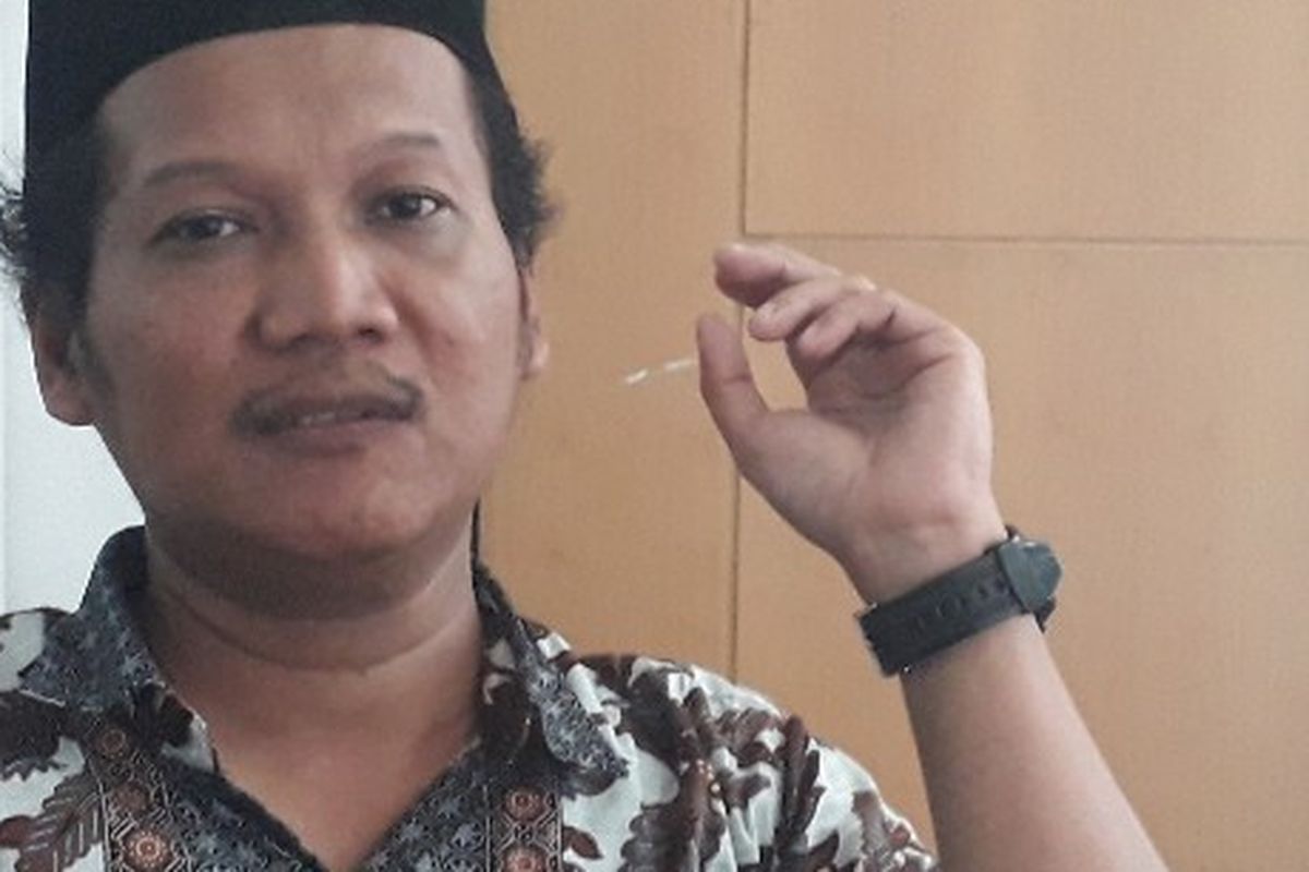 Komisioner KPU Jakarta Timur Suhanda di Gedung KNPI, Selasa (7/5/2019).