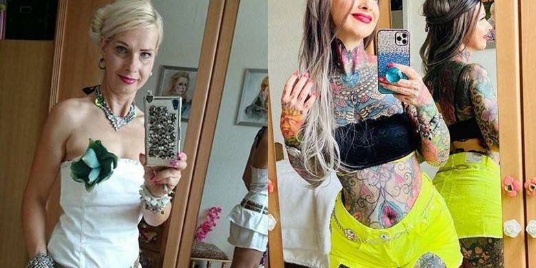 Obsessed with tattoos, this grandmother tattooed her whole body for 5 years