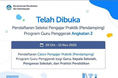 Kemendikbud Buka Pendaftaran Pendamping Guru Penggerak, Ini Kriterianya