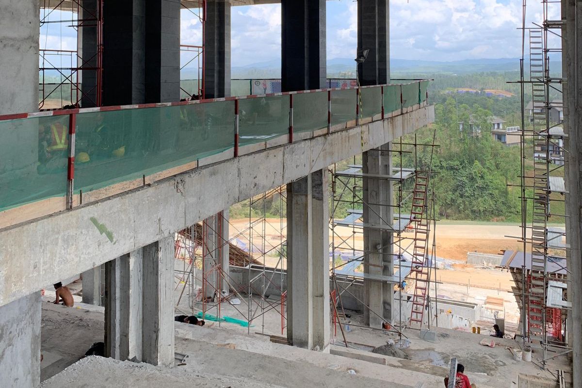 Progres Istana Wakil Presiden di Ibu Kota Nusantara (IKN).