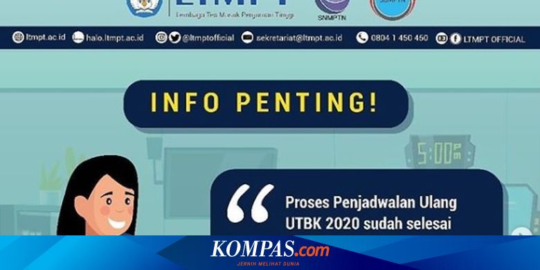 H-4 Tes UTBK-SBMPTN 2020 Tahap I, Ini Info Penting dari LTMPT Halaman