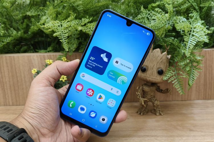 Tampilan layar Samsung Galaxy A17 5G.