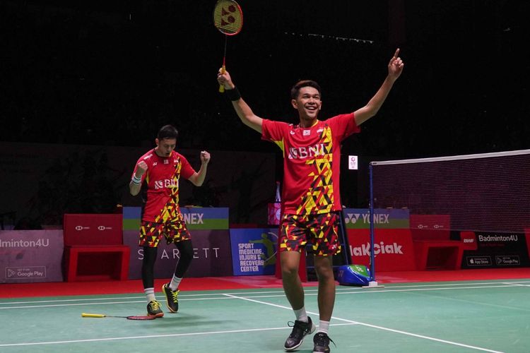 Ganda putra Indonesia Fajar Alfian/Muhammad Rian Ardianto sukses menjuarai Indonesia Masters 2022 dengan menaklukkan wakil China, Liang Wei Keng/Wang Chang, di Istora Senayan, Jakarta, Minggu (12/6/2022).