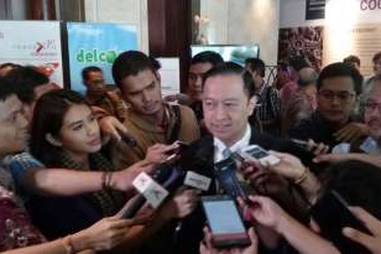 Menteri Perdagangan Thomas Trikasih  Lembong, saat Ministerial Meeting dalam forum Asia Pacific Coconut Community (APCC), di Hotel Shangri-La, Jakarta, Senin (23/5/2016).