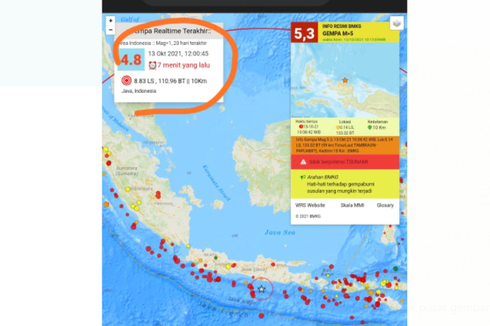 Gempa Bumi Magnitudo 5,0 Guncang Pacitan, Tak Berpotensi Tsunami