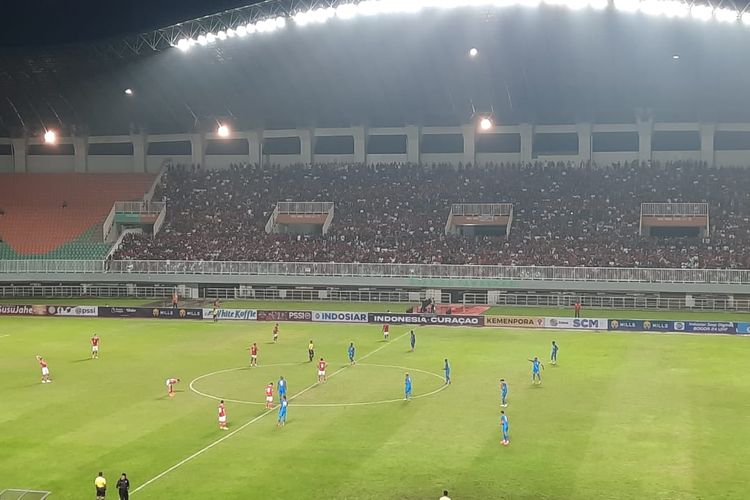 Laga FIFA Matchday Indonesia vs Curacao di Stadion Pakansari, Bogor, Selasa (27/9/2022) malam WIB.