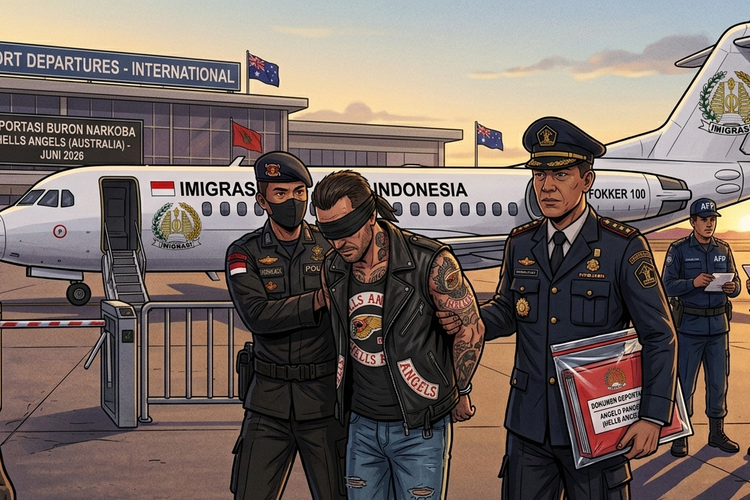 Buronan Narkoba Geng Hells Angels dari Australia yang Ditangkap di Bali Sudah Dideportasi 