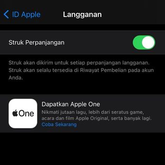 Menu berlangganan Apple One resmi hadir di Indonesia.