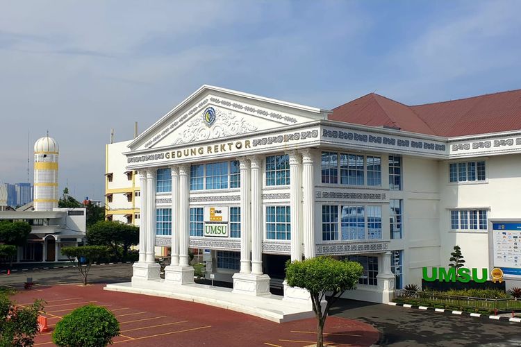 Gedung rektor Universitas Muhammadiyah Sumatera Utara, salah satu Perguruan Tinggi Swasta terbaik di Medan.