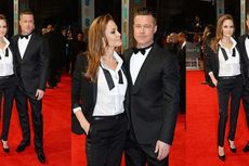 Brad Pitt dan Angelina Tampil Kompak dengan Tuksedo