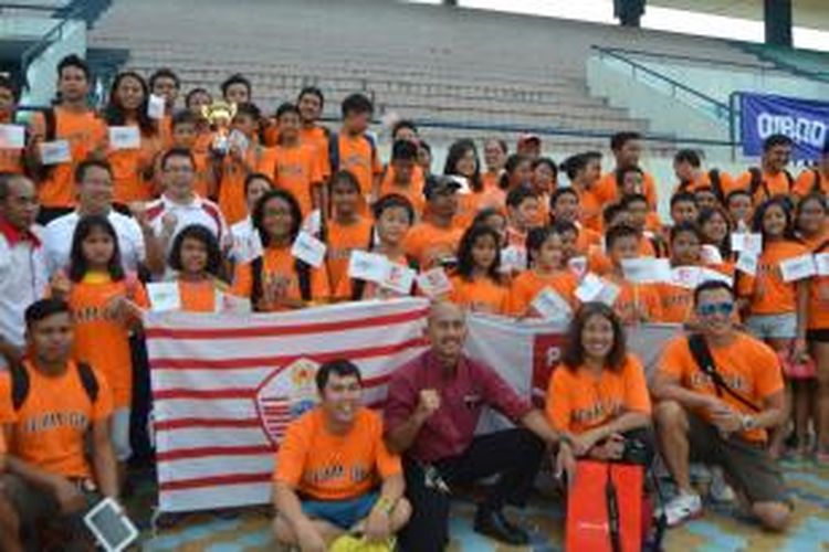 Atlet-atlet renang DKI Jakarta berhasil merebut gelar juara umum pada Kejuaraan nasional (kejurnas) renang yang berlangsung di kolam renang 
Gelora Bung Karno, 22-24 Mei 2014.