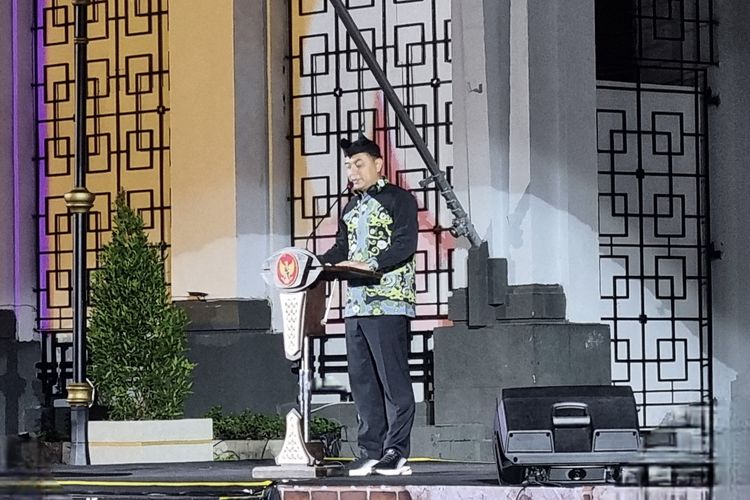 Wali Kota Surabaya, Eri Cahyadi, saat peresmian Wisata Kota Lama Surabaya, Rabu (3/7/2024).