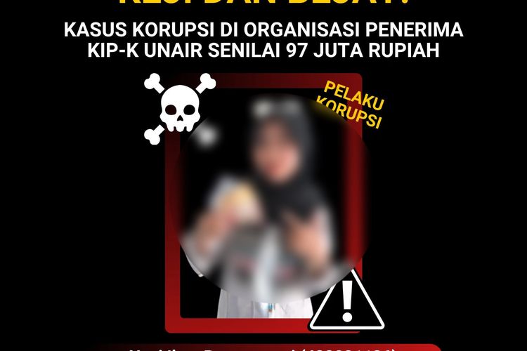 Gelapkan Dana KIP-K Rp 103 Juta, Mahasiswi Unair Janji Cicil Rp 3,5 Juta per Bulan