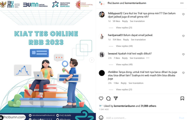 Tangkapan layar pengakuan beberapa orang belum mendapatkan e-mail pengumuman Rekrutmen Bersama BUMN 2023.