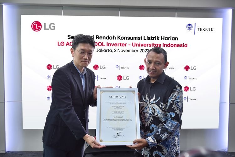 AC LG Dualcool New Eco lulus uji hemat konsumsi listrik harian di Universitas Indonesia.
