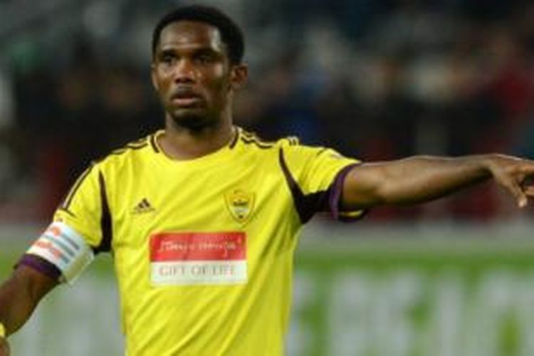 Striker Anzhi Makhachkala asal Kamerun, Samuel Eto'o.
