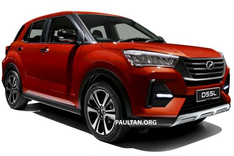 Render Perodua D55L yang jadi kembaran Daihatsu Rocky di Malaysia