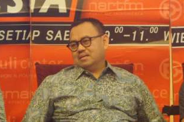 Ketua Institut Harkat Negeri Sudirman Said dalam sebuah acara diskusi di bilangan Menteng, Jakarta Pusat, Sabtu (7/1/2017).