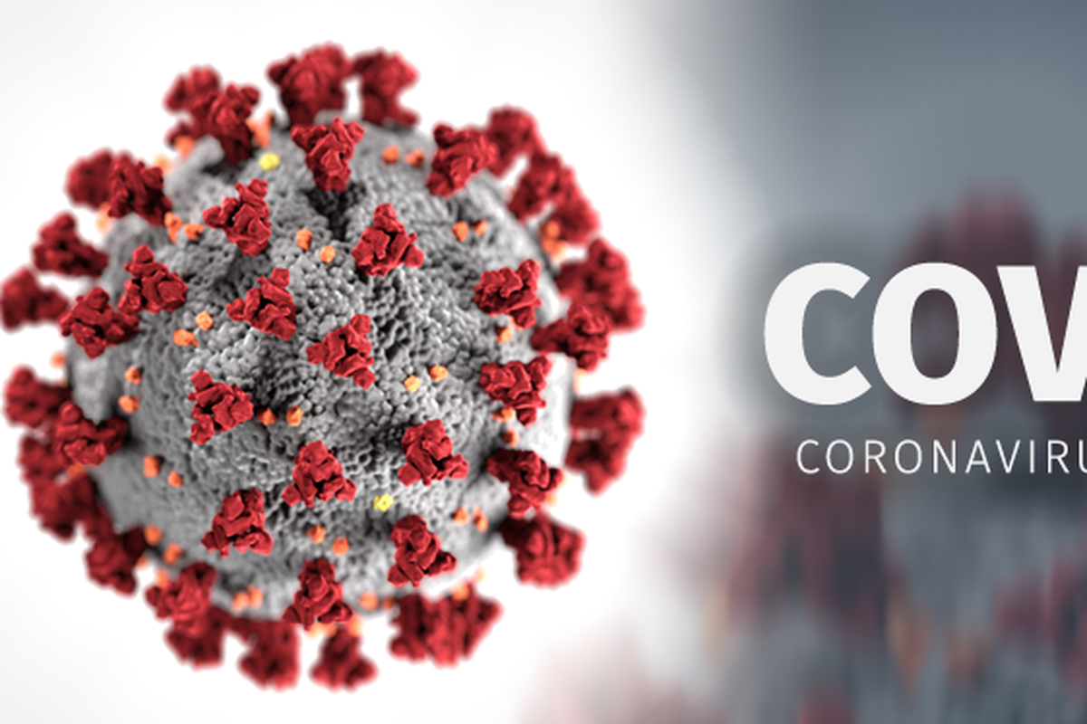 Ilustrasi virus corona (COVID-19).