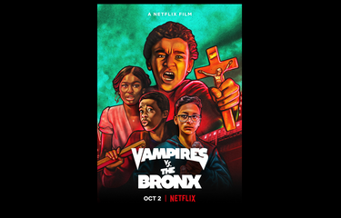 Poster film Vampires VS The Bronx (2020) yang dijadwalkan tayang di Netflix pada 2 Oktober 2020.